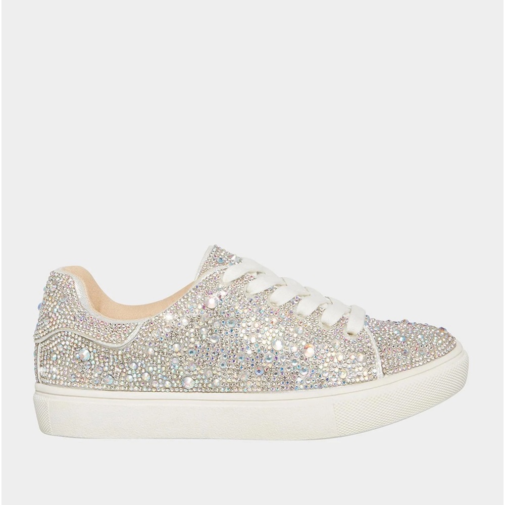 Betsey Johnson/Steve Madden Sidny rhinestone sneakers kids size 4